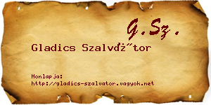 Gladics Szalvátor névjegykártya